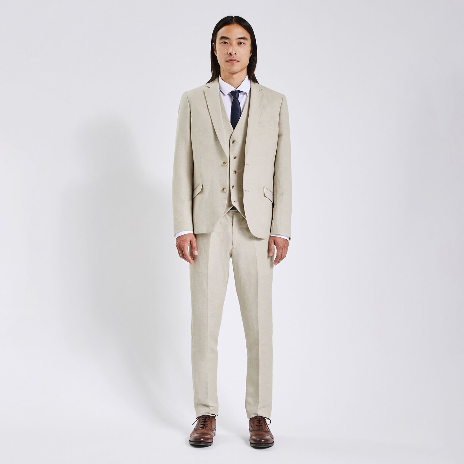 Gilet de costume Beige