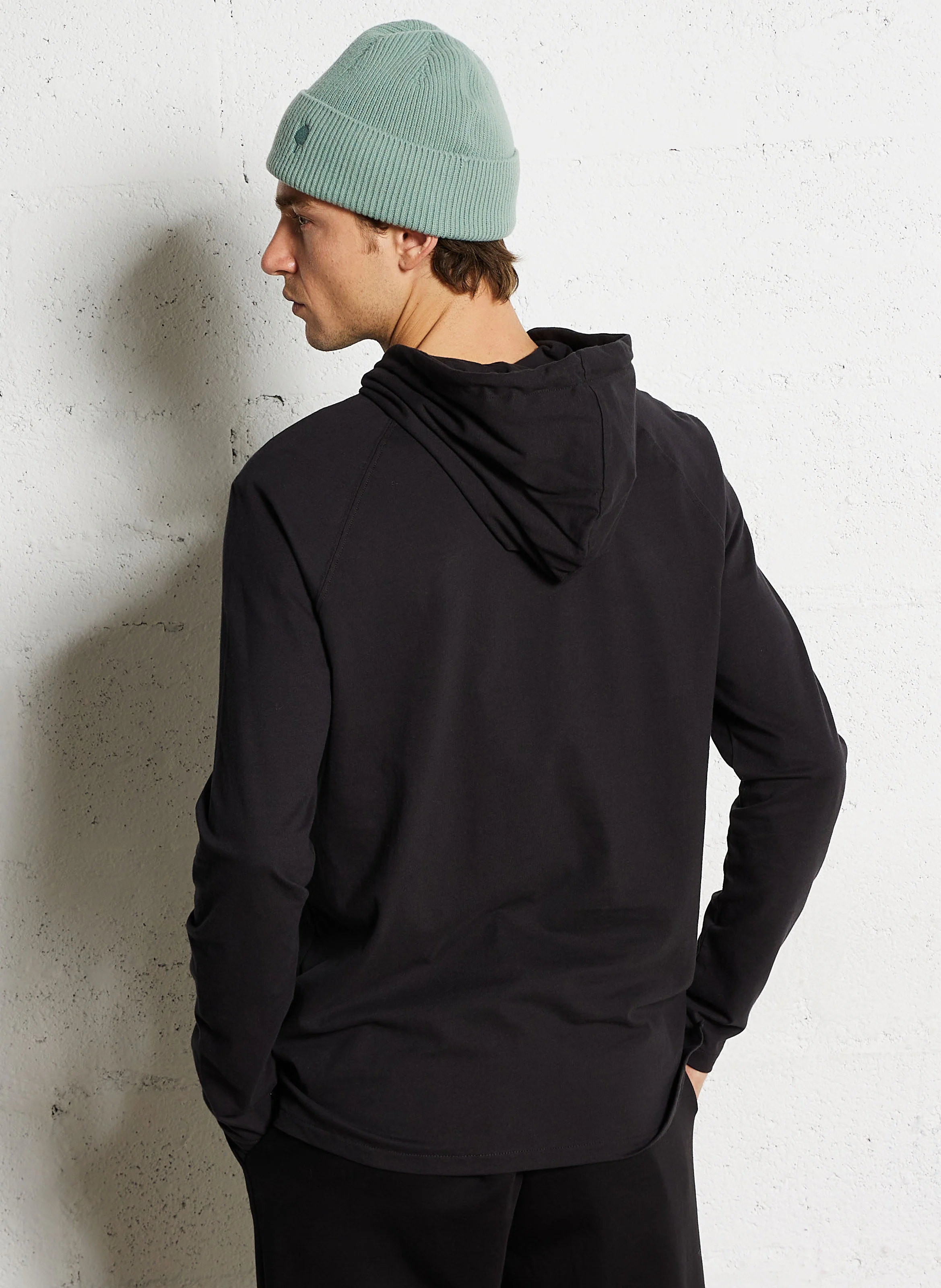 Sweat à capuche en coton mélangé | Gris