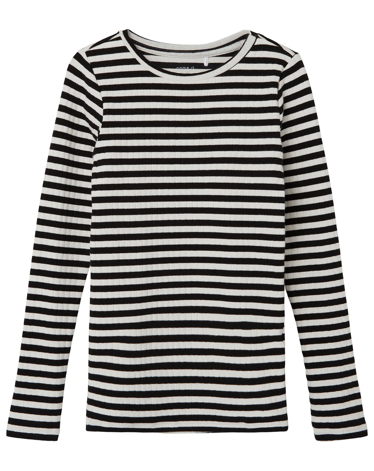 Langarmshirt NKFSURAJA STRIPES in schwarz/weiß