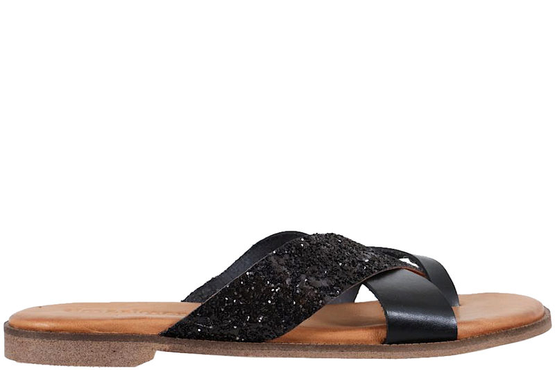 TIM OG SIMONSEN - OTILIA NEGRO GLITTER TESTA SLENTER