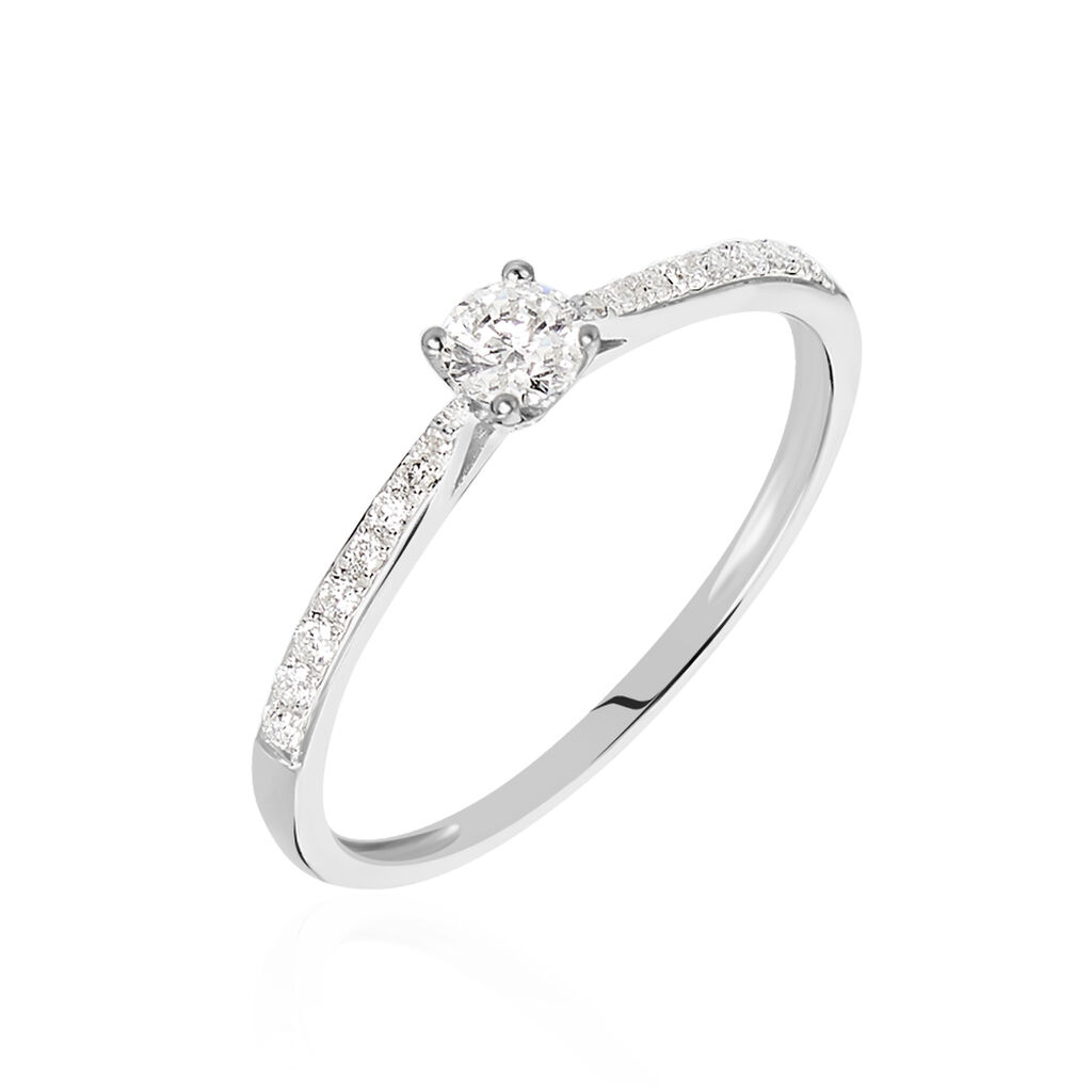 Bague Solitaire Hemera Or Blanc Diamant