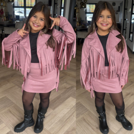 Western fringe set - roze