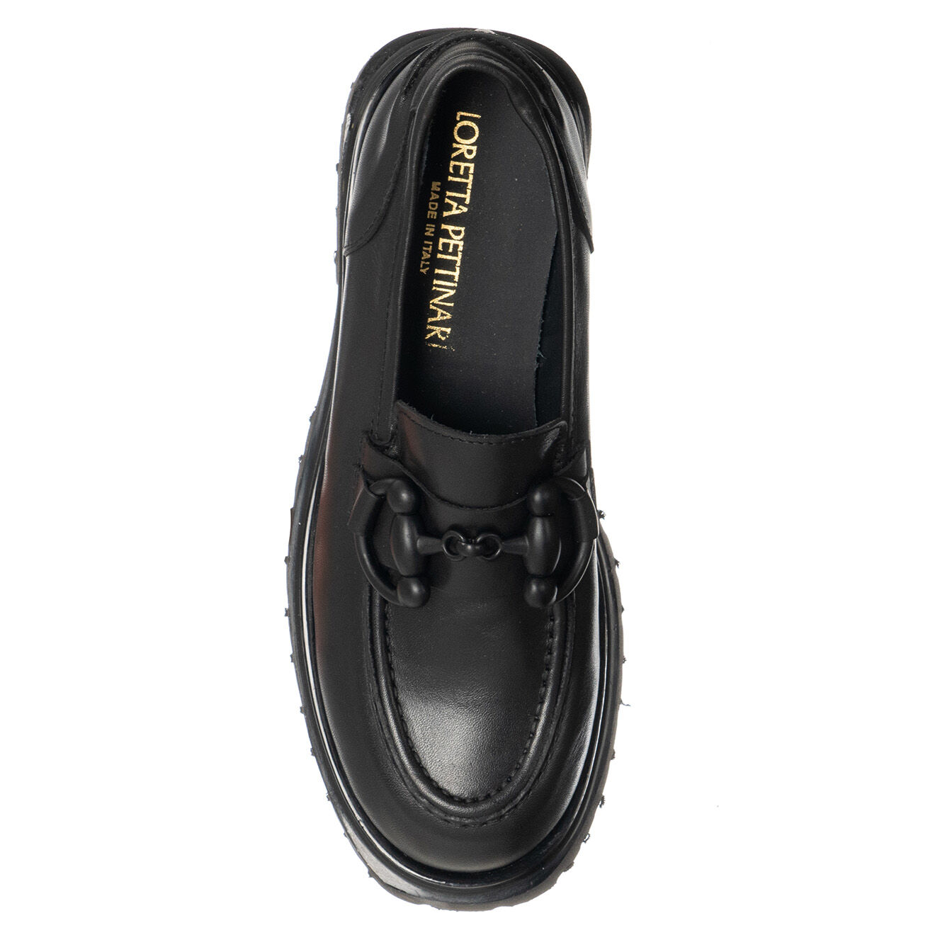 Loretta Pettinari Mocassins en Cuir Coda noirs - Talon 5 cm
