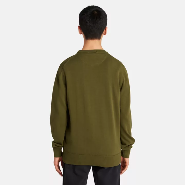 Pull à col rond Williams River pour homme en vert