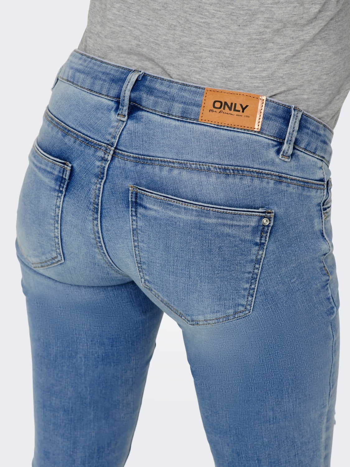 OLMWAUW Mittlere Taille Skinny Fit Jeans Special Bright Blue Denim