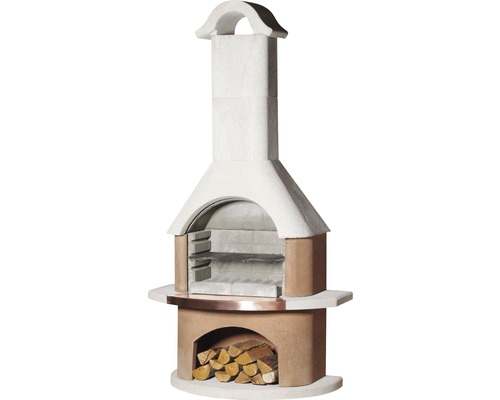 Buschbeck barbecuehaard Bologna 65 x 110 x 210 cm betonwit terracotta
