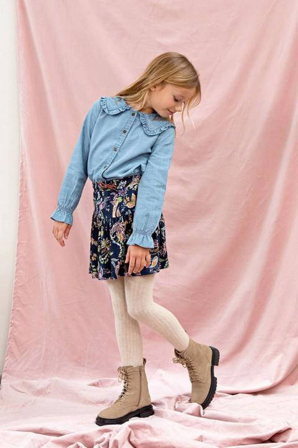 Like Flo blouse met ruches blauw