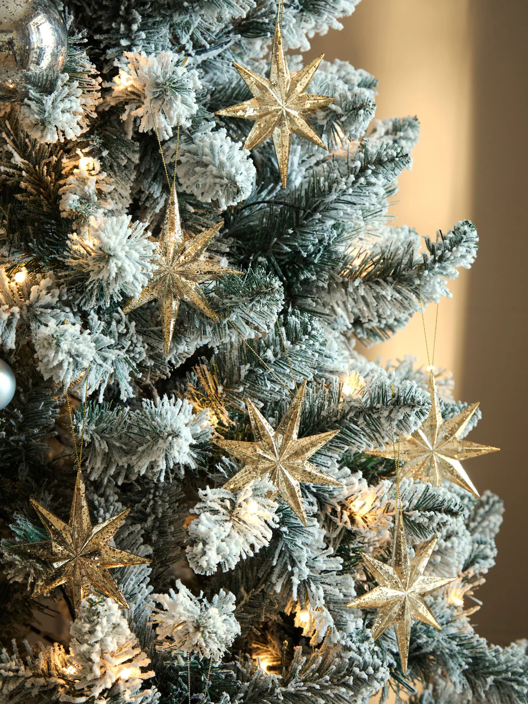 6 stuks stervormige kerstballen