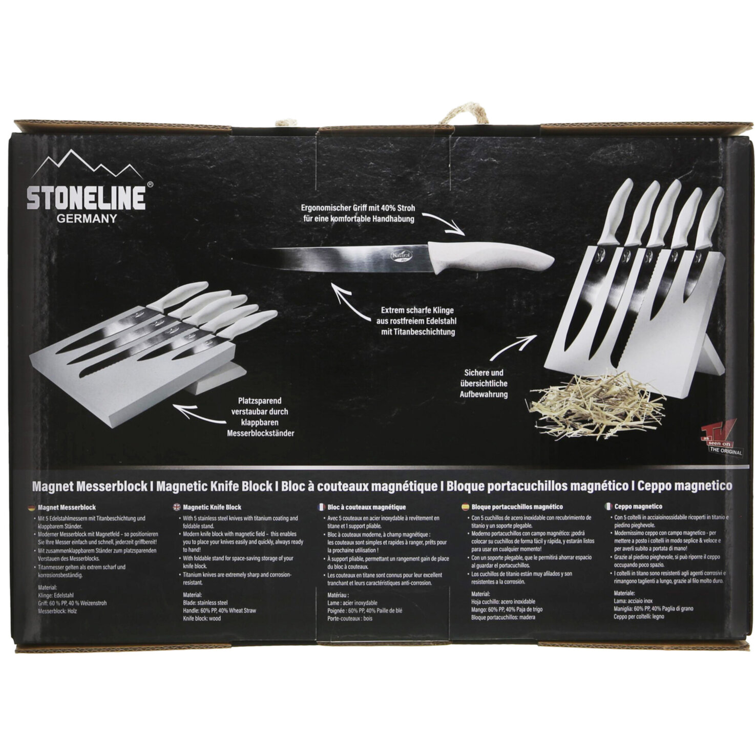 Stoneline Messerset mit Messerblock 6-teilig
