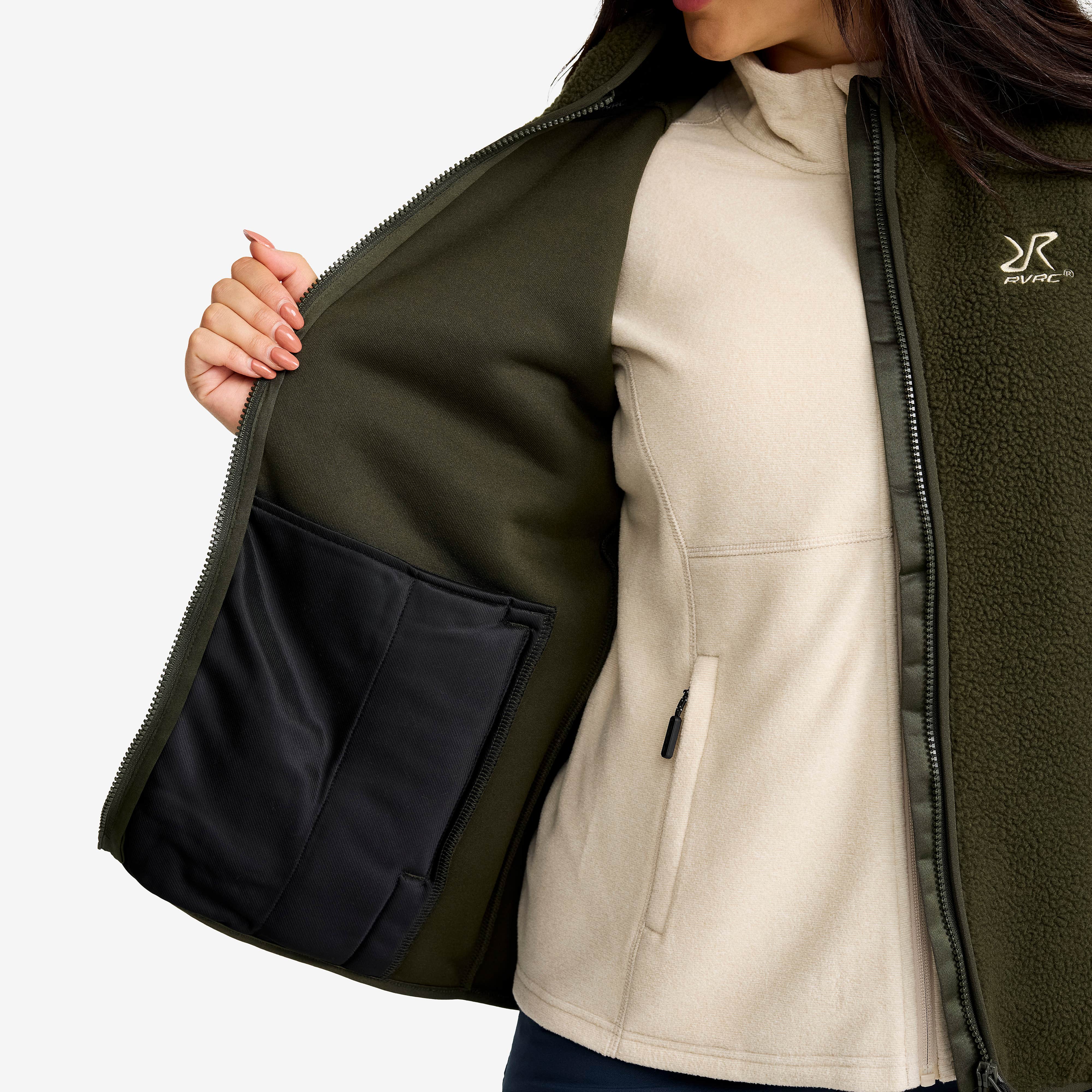 Canyon Full-zip Pile Fleece Vest Dame Forest Night