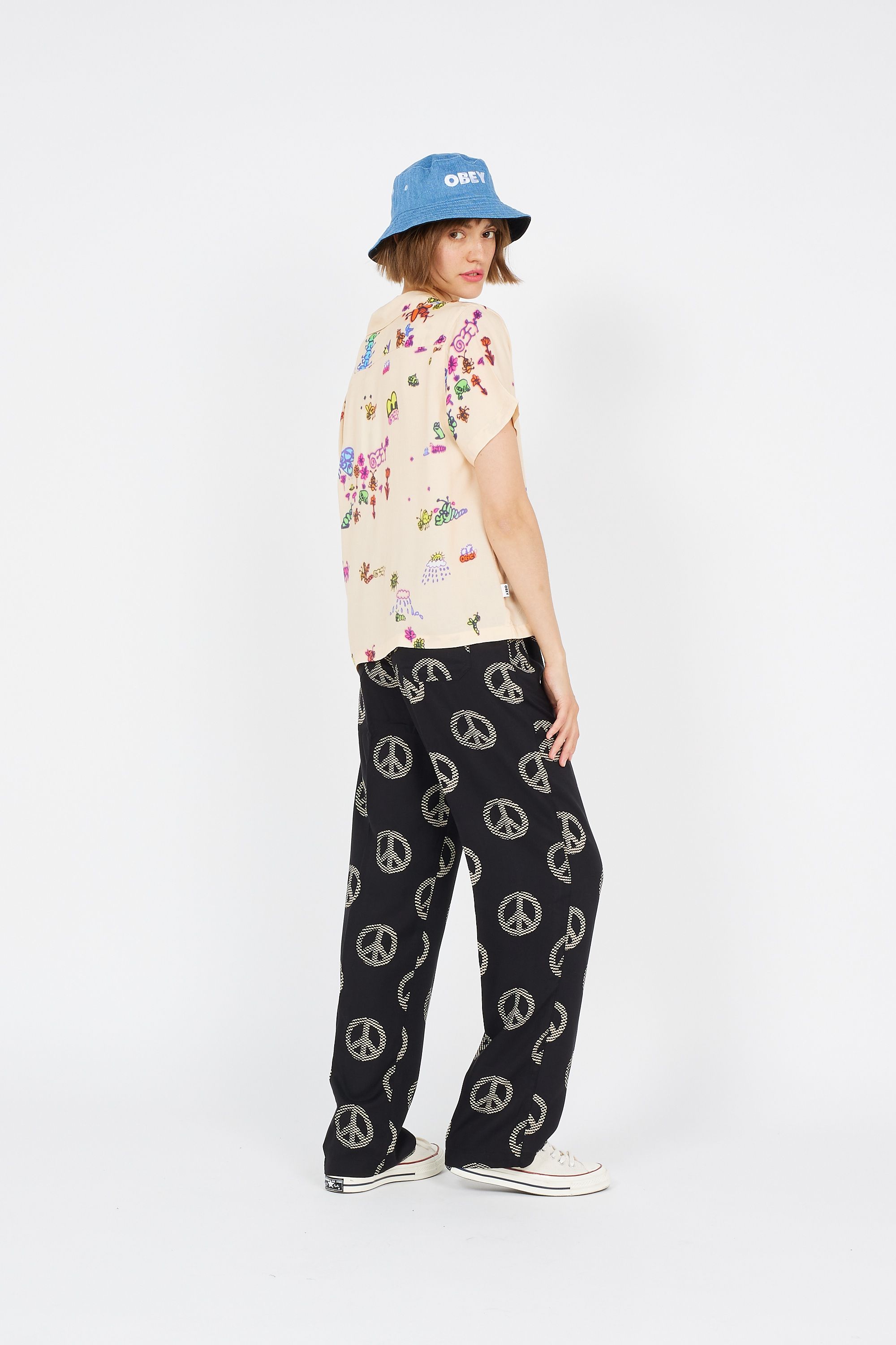 OBEY Chemise DOODLES Beige