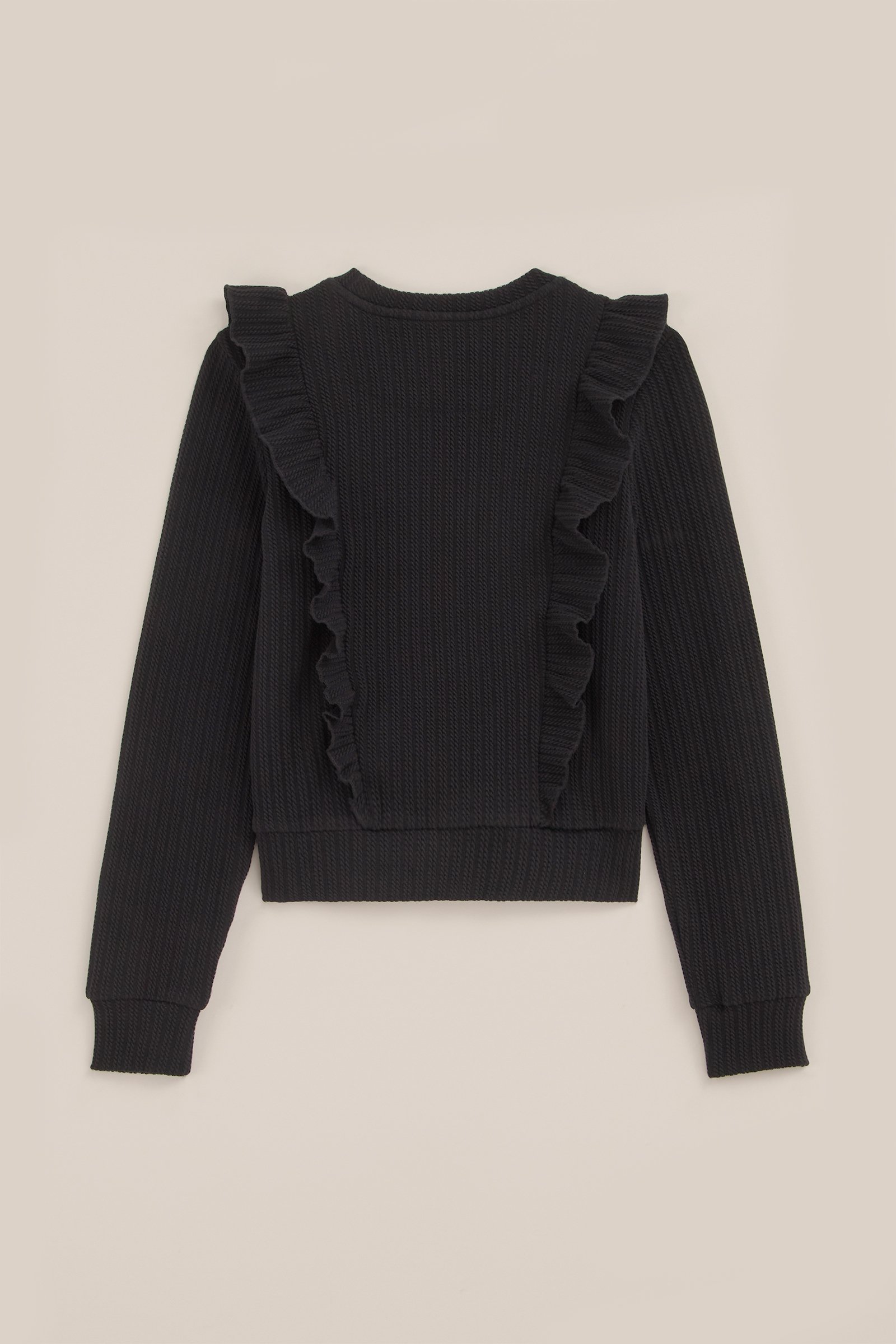 Meisjes sweater met structuur WE Fashion Zwart