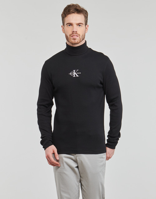 Calvin Klein Jeans - FREEFIT ROLL NECK LS - Noir