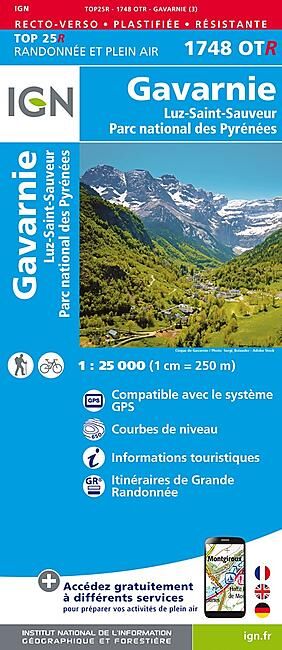 IGN - TOP25R 1748OTR GAVARNIE LUZ SAINT SAUVEUR 1 25 000