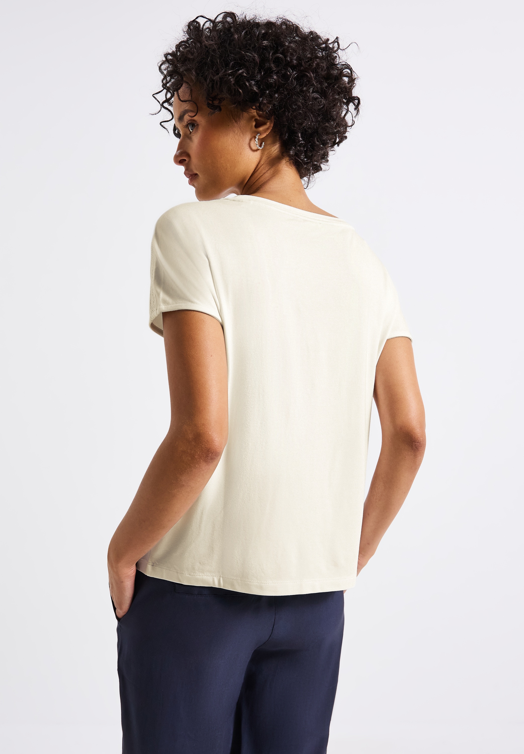 STREET ONE Shirttop , mit Mesh-Detail
