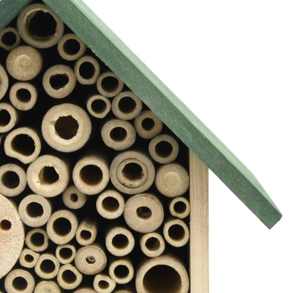 Hôtel à insectes 2 pcs 23x14x29 cm bois de sapin massif
