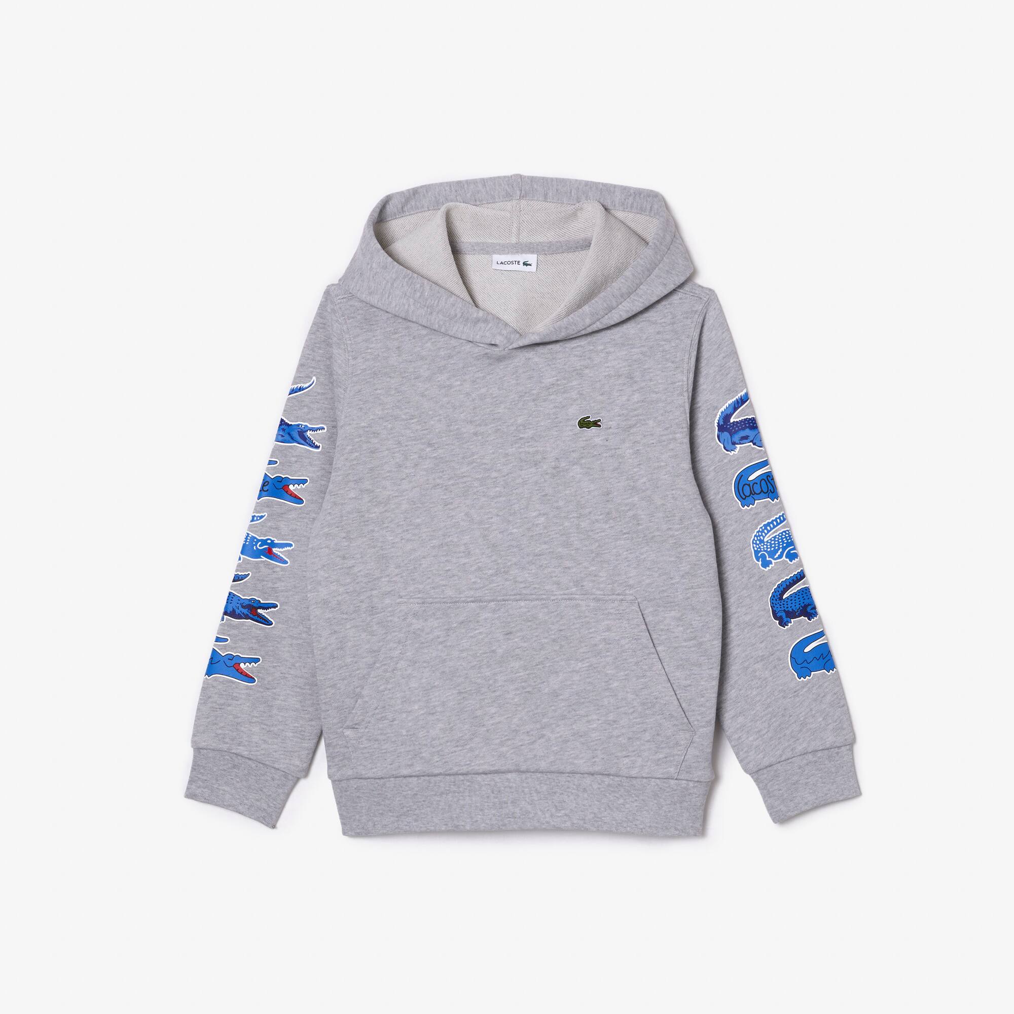 Kontrast-Krokodil-Hoodie Pullover & Sweatshirts - Grau - Lacoste - Kinder