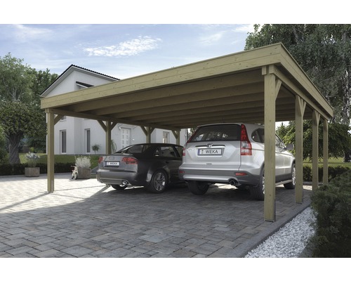 Dubbele carport weka 609 maat 1 576 x 591 cm drukgeïmpregneerd