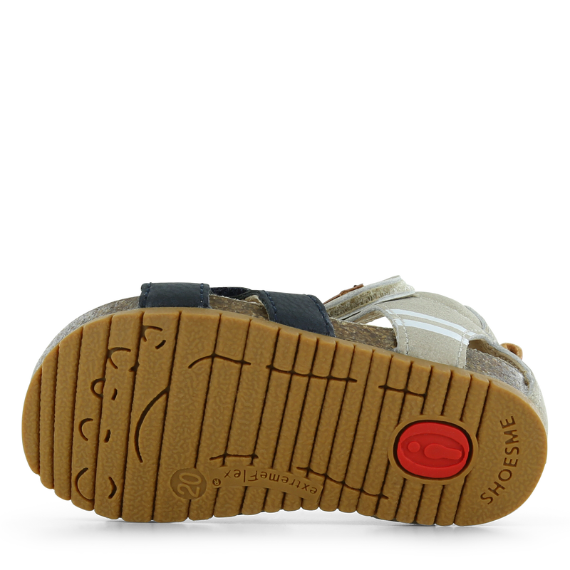 Shoesme taupe-blauw sandaaltje Microleer | Jongens schoenen