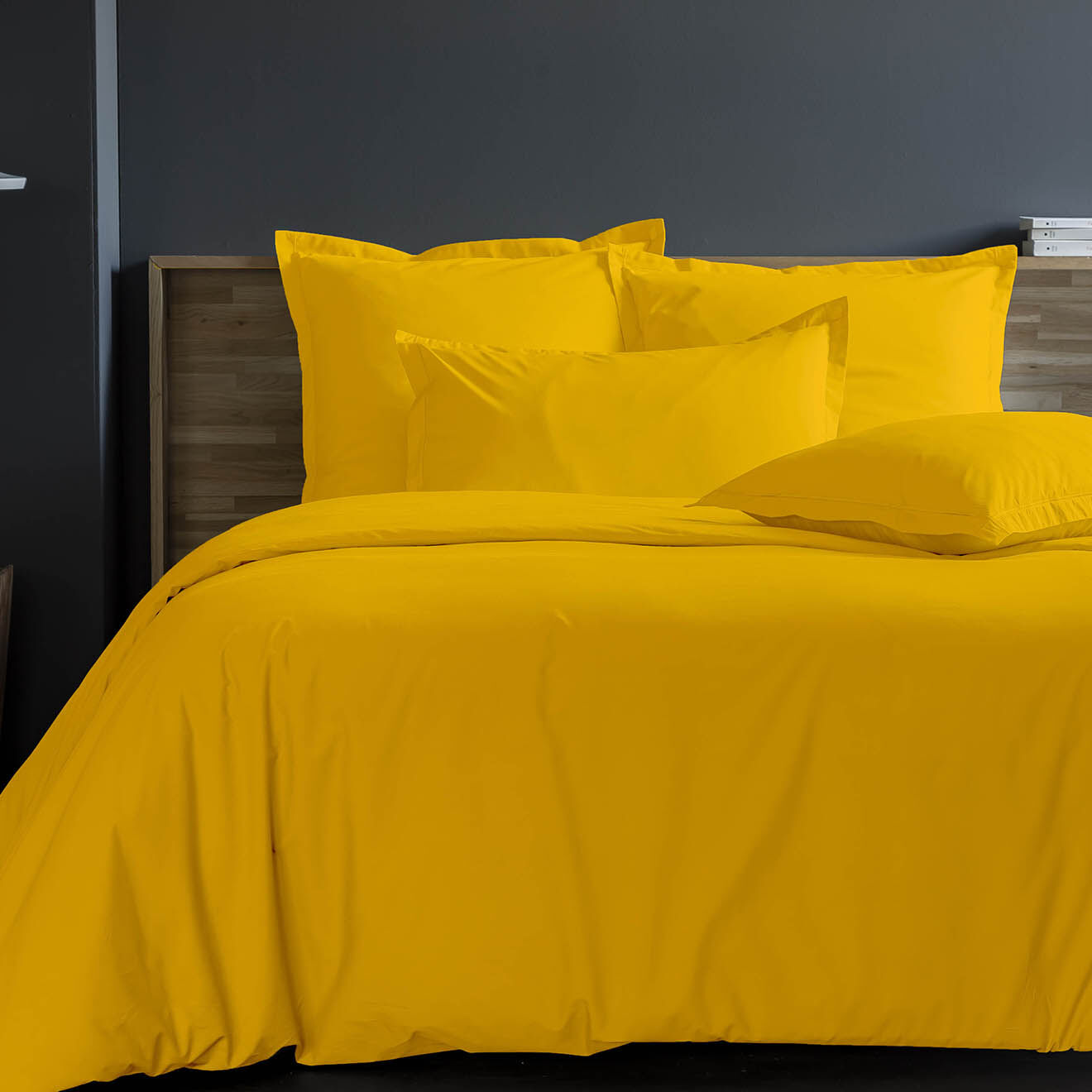 United by PDC Taie d'oreiller  100% Satin de Coton safran