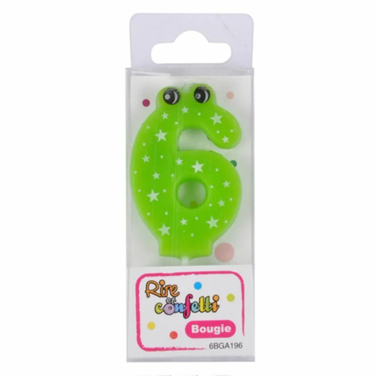 Paris Prix Bougie d'Anniversaire Chiffre 6 - Vert