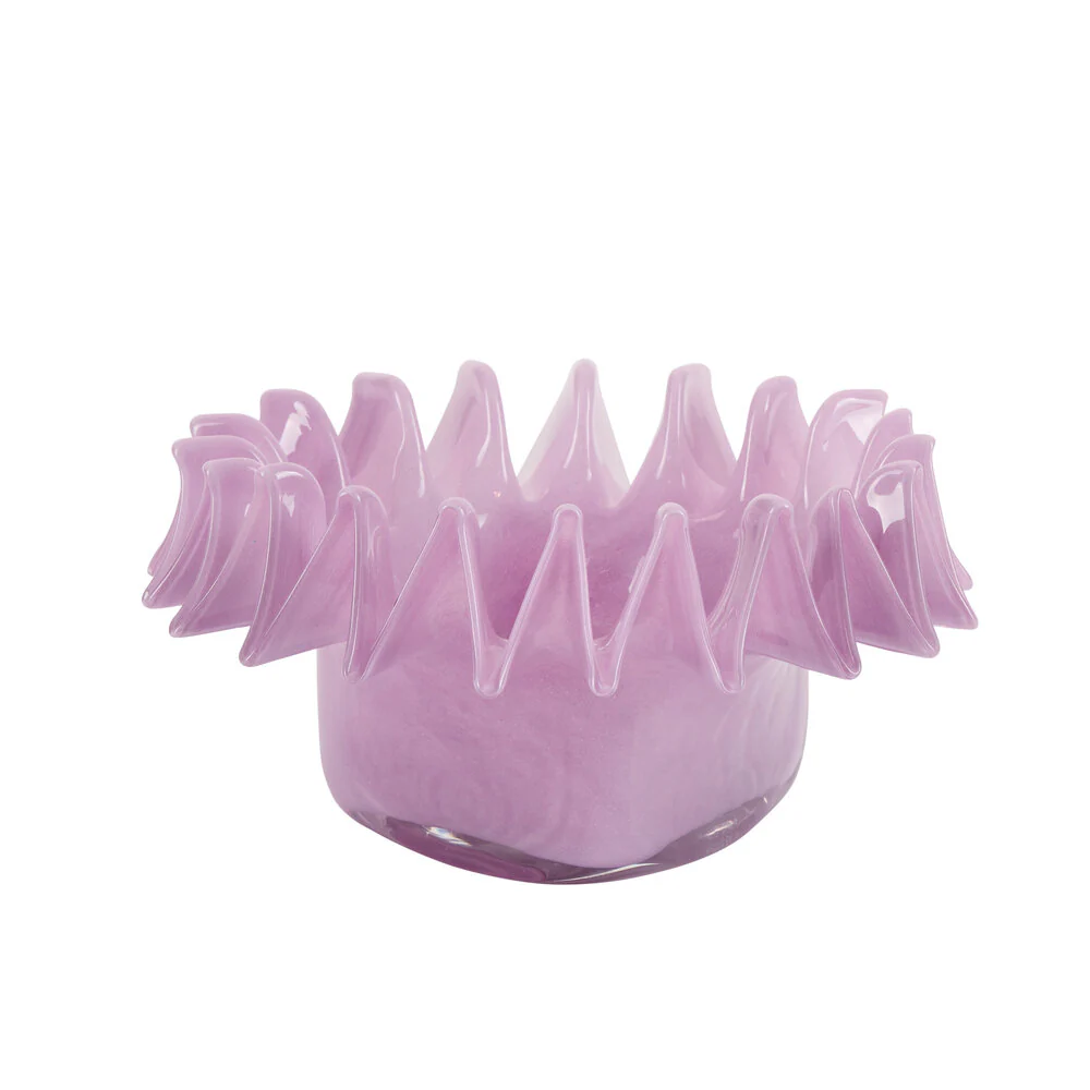 Bahne Interior  Dekorationsskål med waffle kant, lilla - Ø16 cm