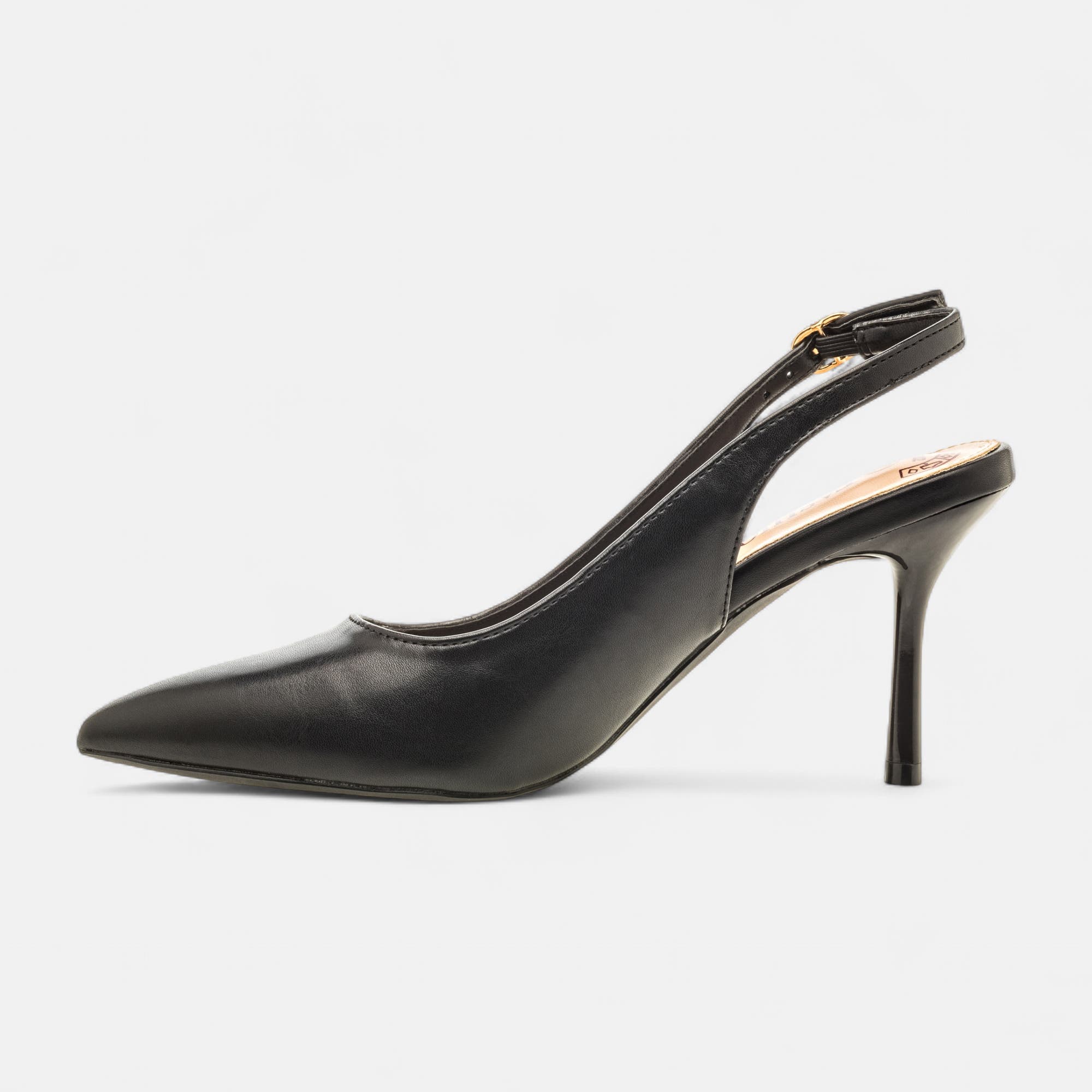 Escarpins avec bride arrière à talon Femme noir