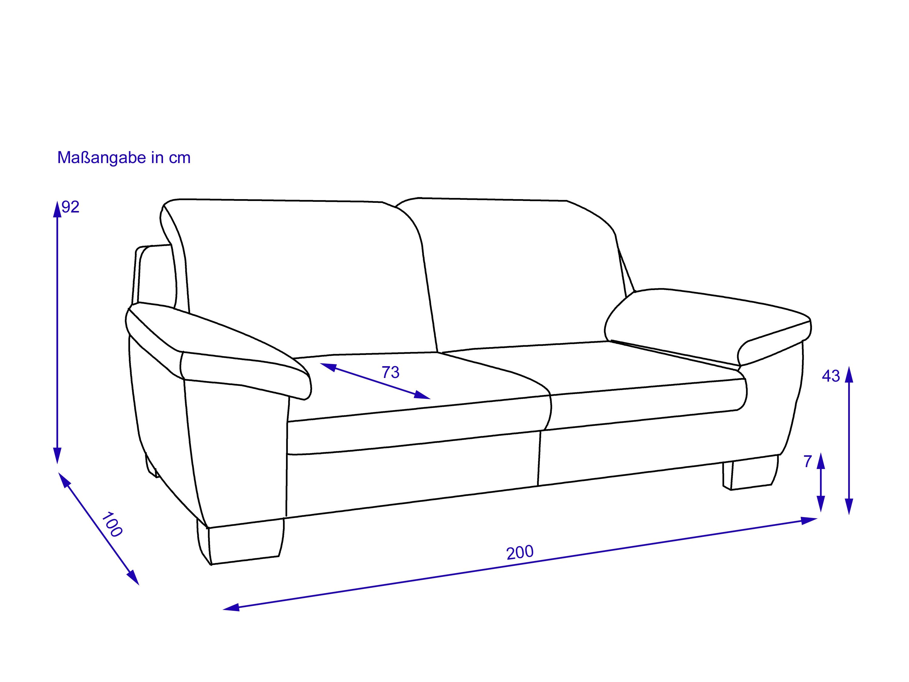 Sofa 3 Sitzer VALMONDO GIANNA 13527 ice