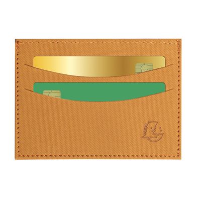 Porte-cartes Denim avec poche - 10,3 x 7,5 cm - Moutarde - Exacompta