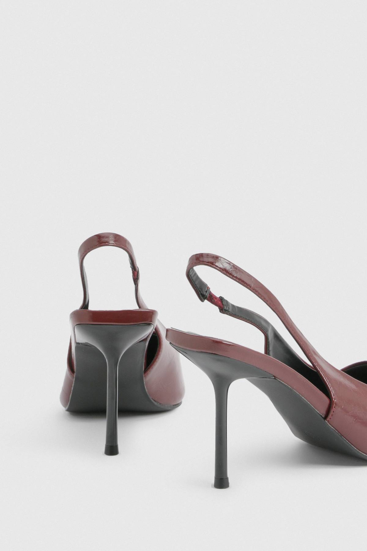 boohoo Slingback Extreme Point Court Shoes