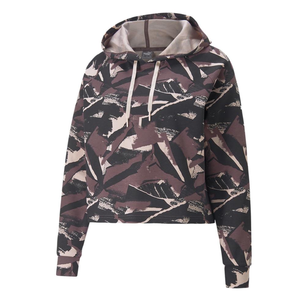 Puma Sweat à Capuche Prune Femme Puma Aop