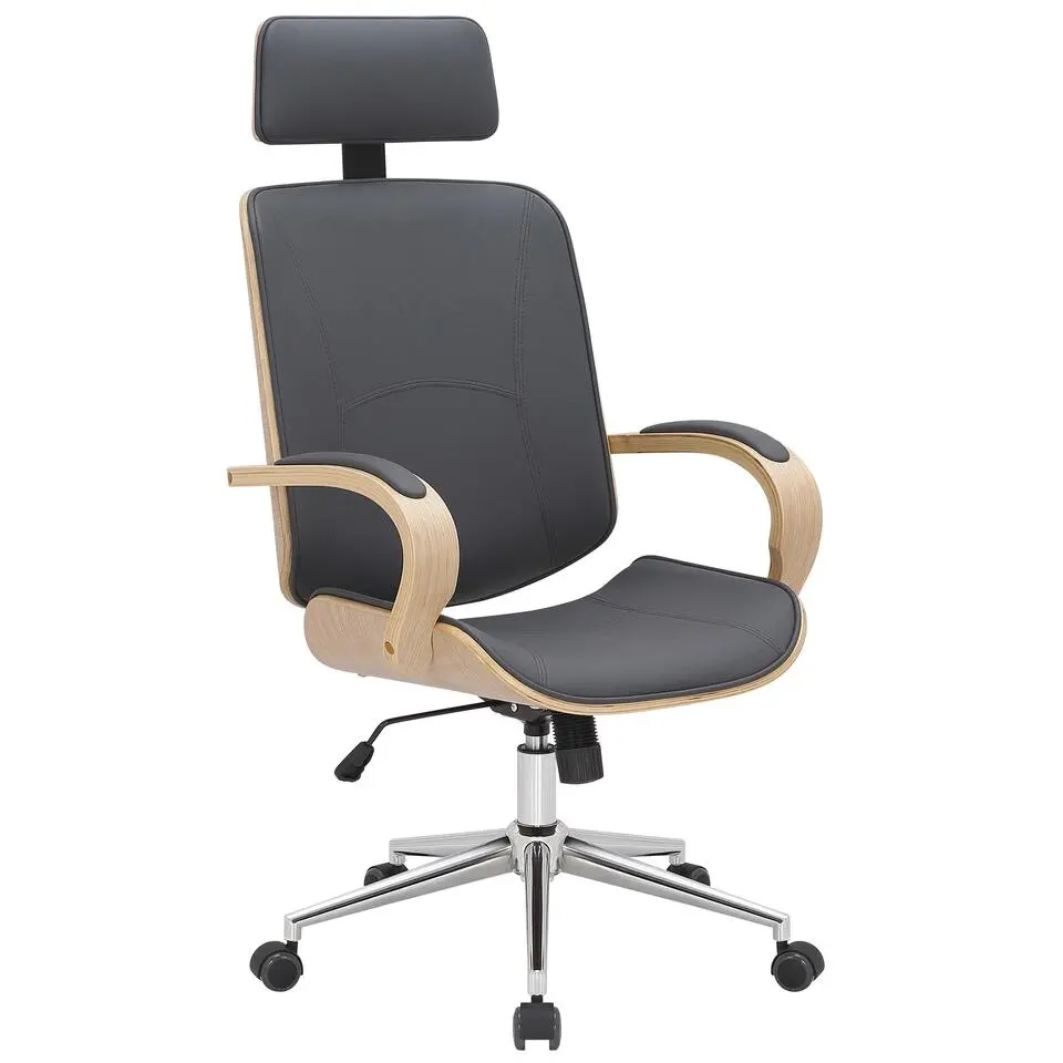 CLP Bureaustoel Dayton chroom Frame - Kunstleer - natura/grijs