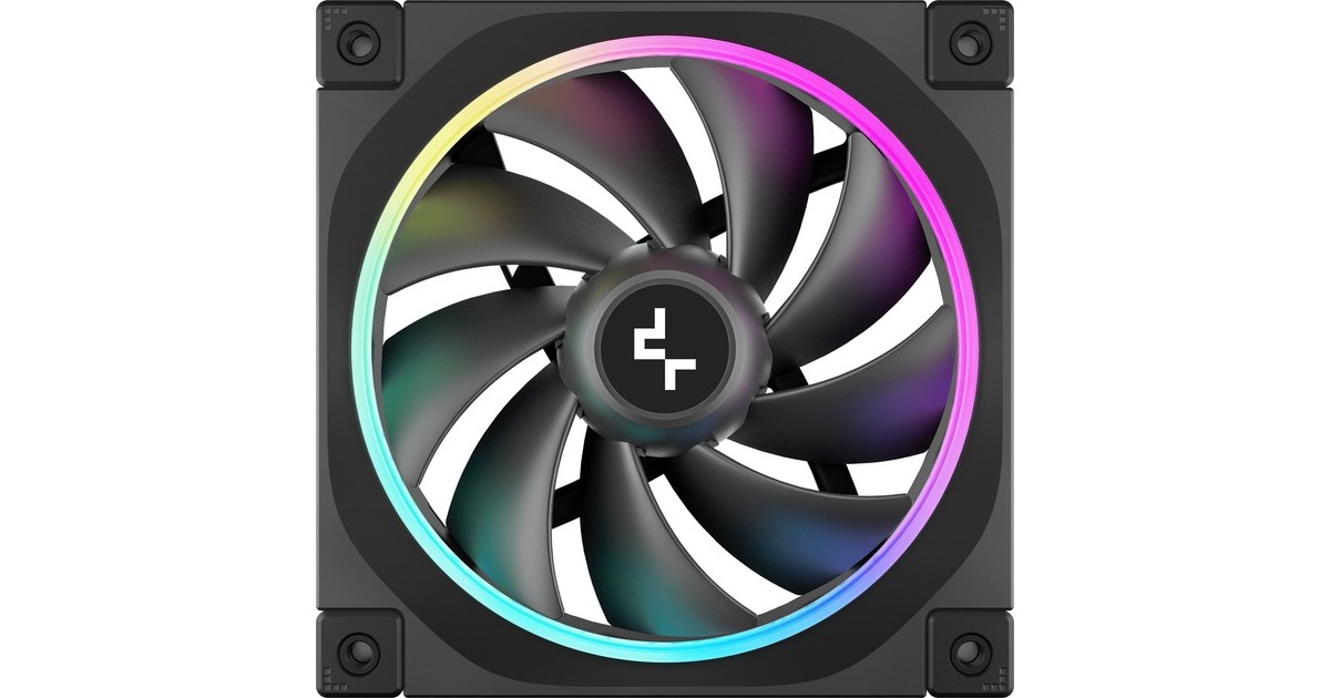 DeepCoolFL12 RGB case fan  (Zwart, 120 x 120 x 25 mm, PWM)