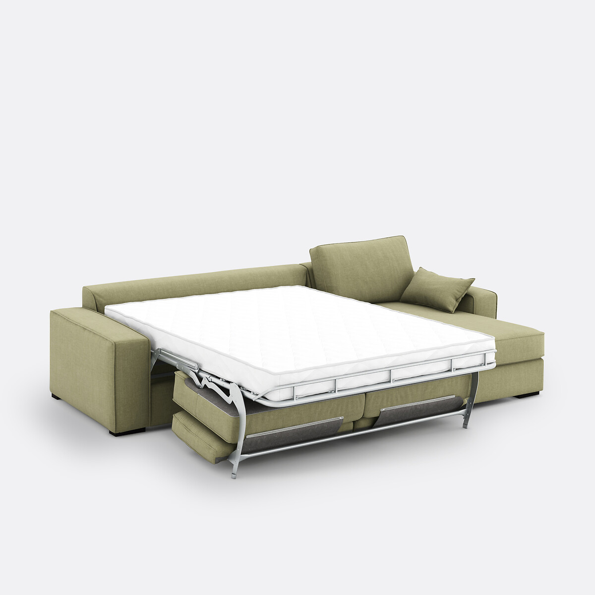 LA REDOUTE INTERIEURS<br>Sofá cama de canto, algodão/linho, Bultex, Cécilia