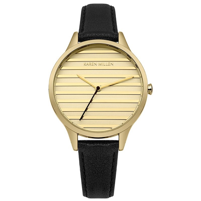 Montre Karen Millen en Cuir Femme Noir