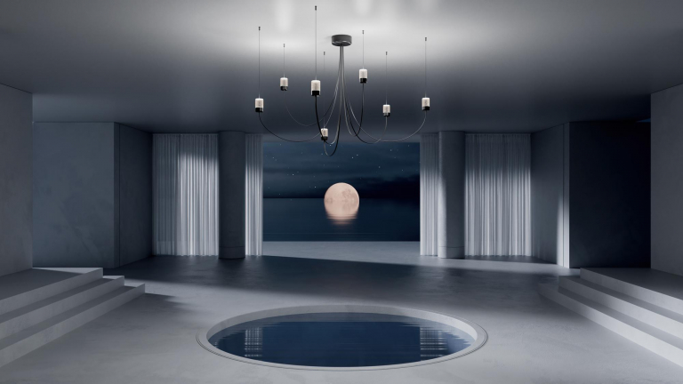 Moooi Gravity Chandelier 7 kroonluchter Ø127 LED zwart