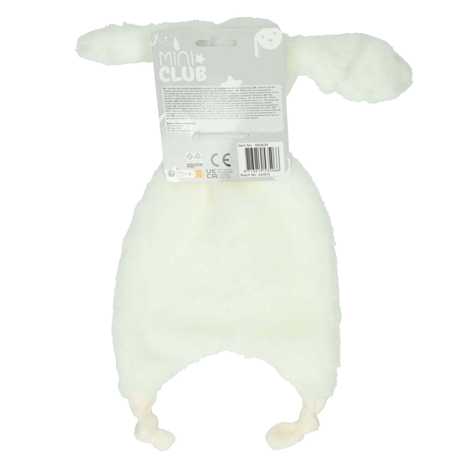 Mini Club Knuffeldoekje Konijn Wit, 38cm