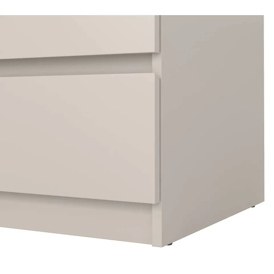 Ladekast Naia 3 lades - greige/eiken - 70,1x77x50 cm