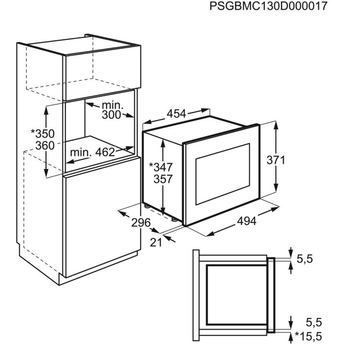 AEG Einbau-Mikrowelle MBB1755DEM