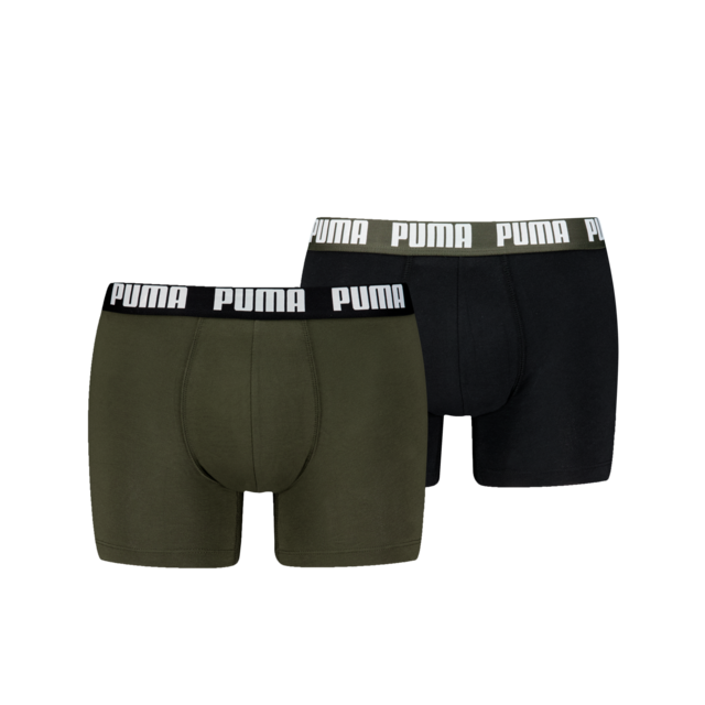 PUMA Boxershorts »PUMA MEN EVERYDAY BASIC BOXERS 2P«, 2er Packer Packung, mit Logobund