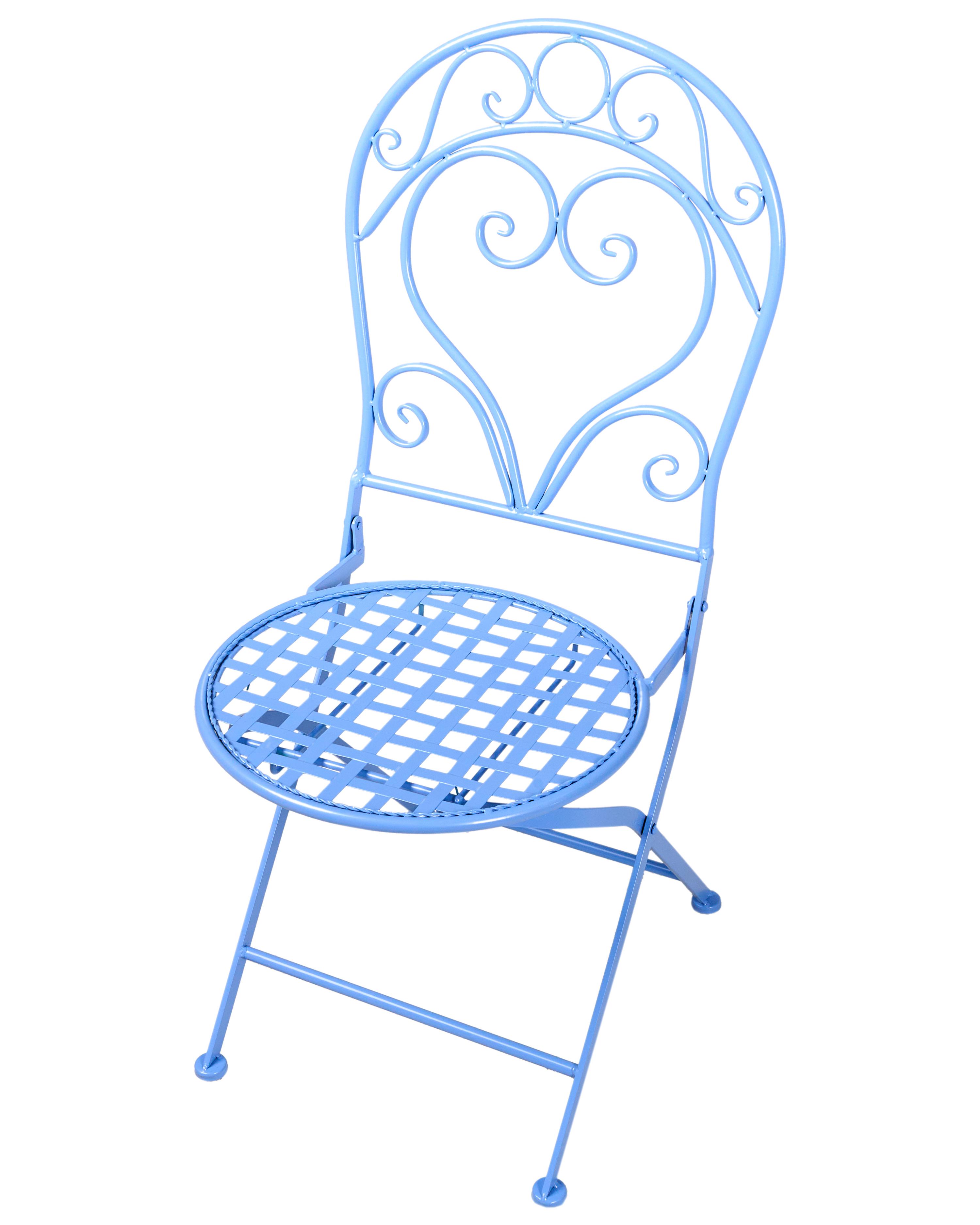 Set van 2 tuinstoelen ALBINIA Metaal Blauw