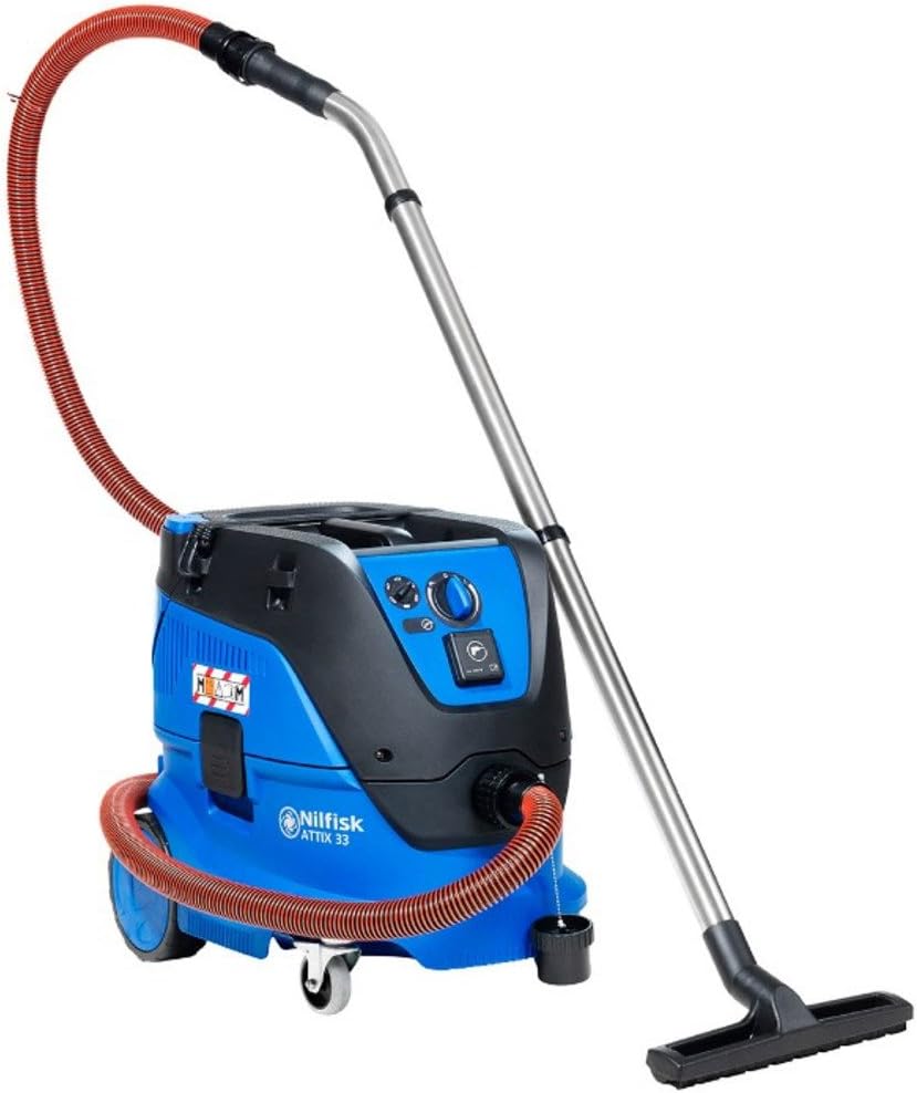 Nilfisk Sicherheitssauger ATTIX 33-2M (M-Klasse, 1400 W, Industriesauger mit Softstart, Behälter 30 l, Kabellänge 7,5 m, Luftmenge 4500 l/min, inkl. Zubehör) 107412179