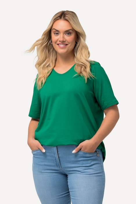 T-Shirt, A-Linie, V-Ausschnitt, Halbarm