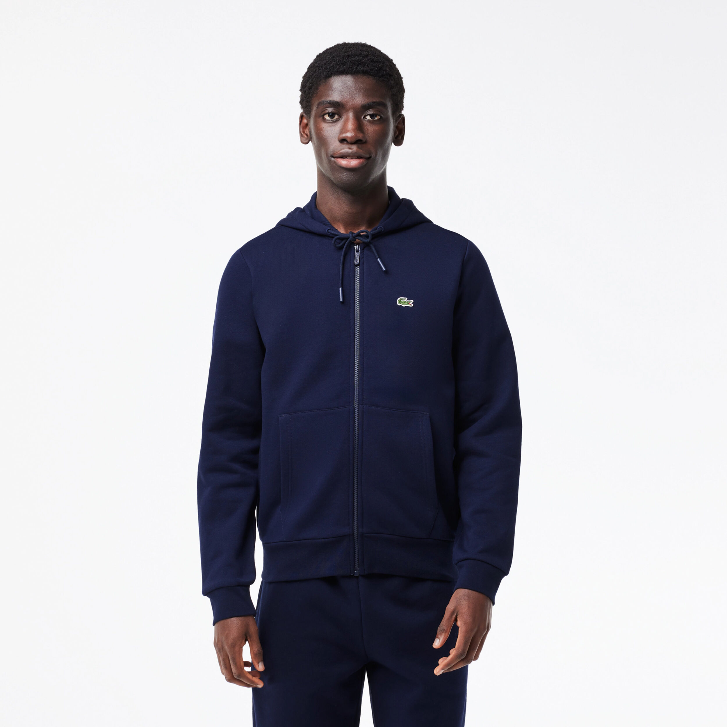 Lacoste Gilet En Coton Hommes - Bleu Foncé