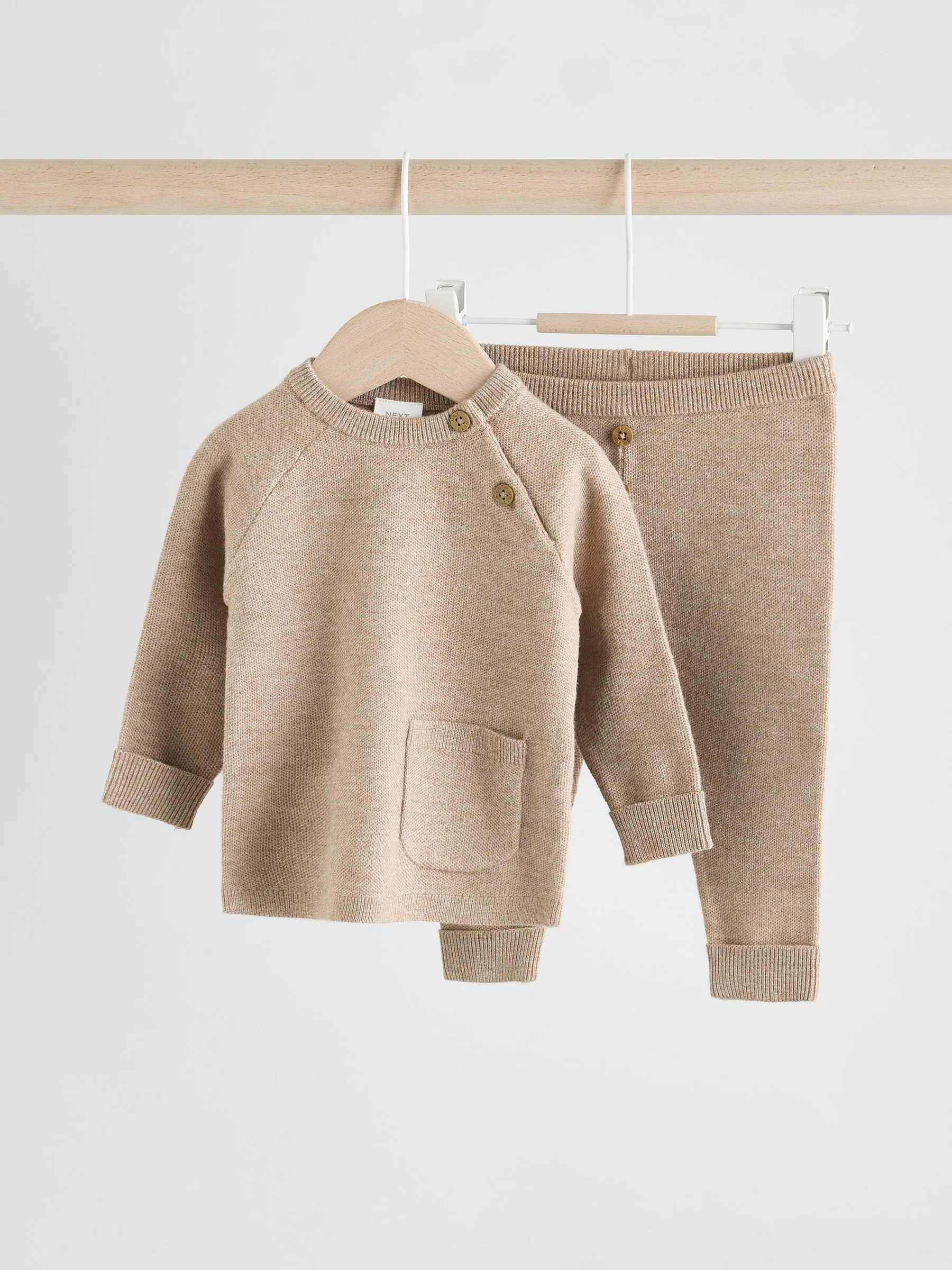 Neutraal - Babyset met gebreide trui en legging (0mnd-2jr)
