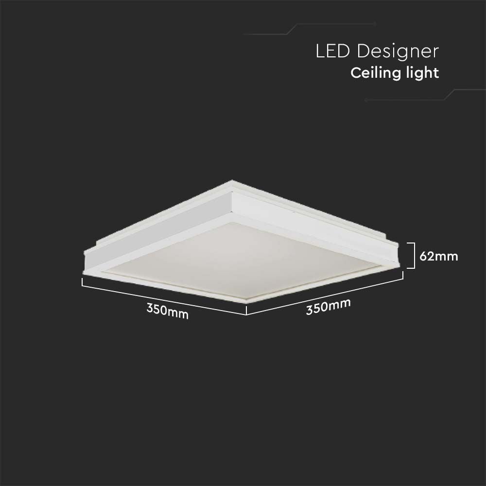 Vierkante design koepellampen - Wit - IP20 - 18W - 1490 lumen - 4000K