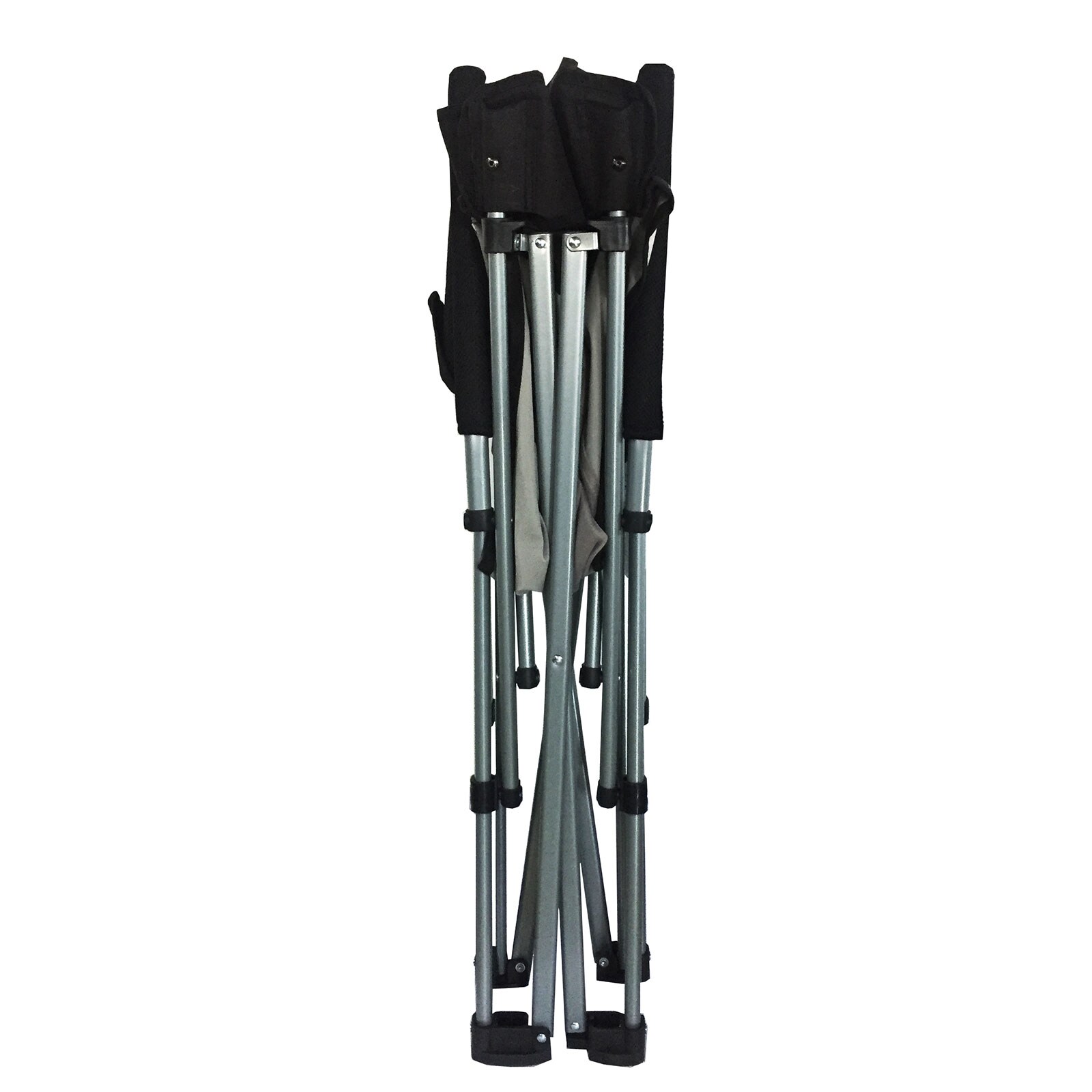 KINGCAMP Camping Falt Stuhl XL Klapp Sessel Garten Outdoor Armlehne Stahl 136 kg Farbe: Black/Light Grey