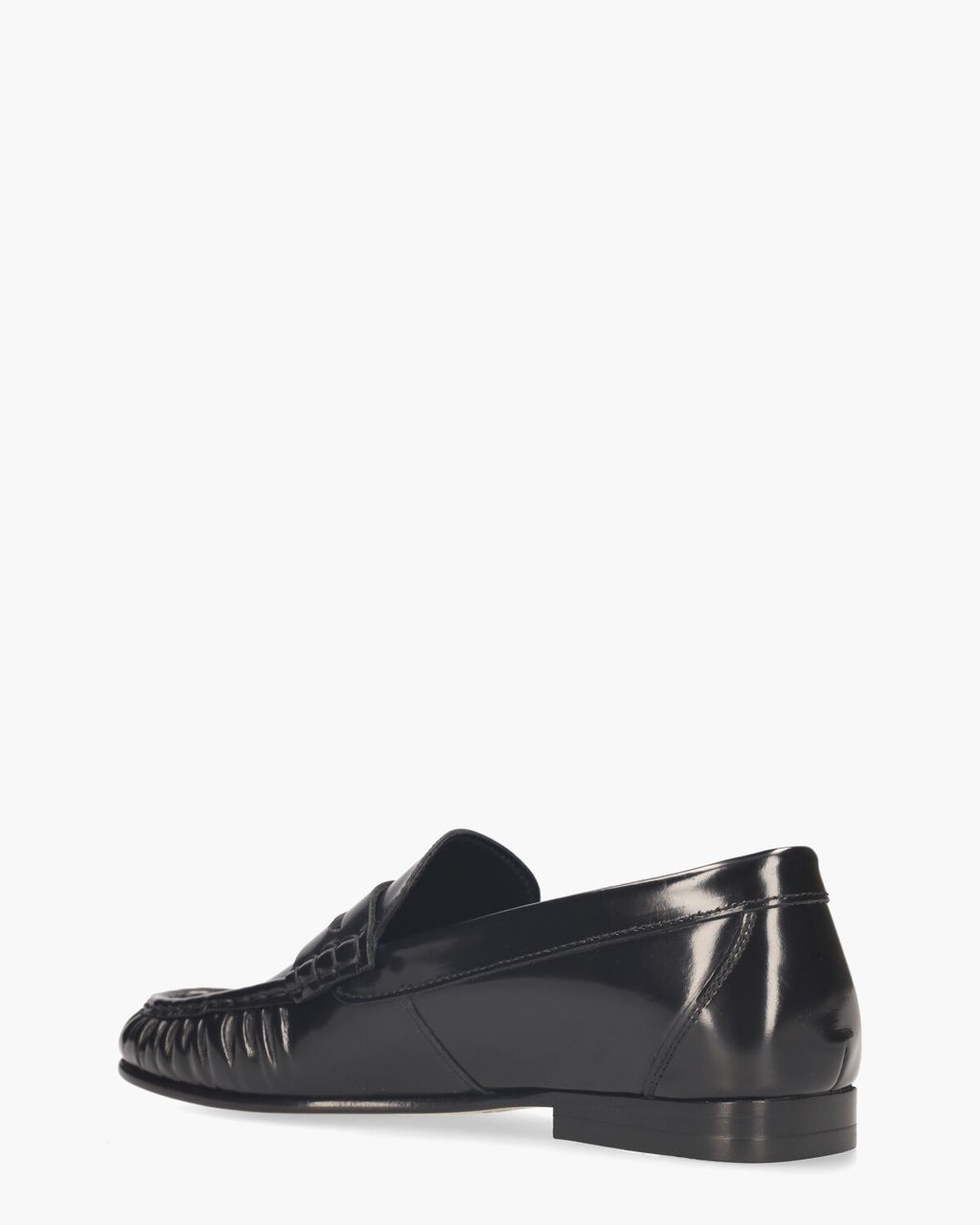 Posa Penny Loafer Wrinkle Zwart Damesloafers