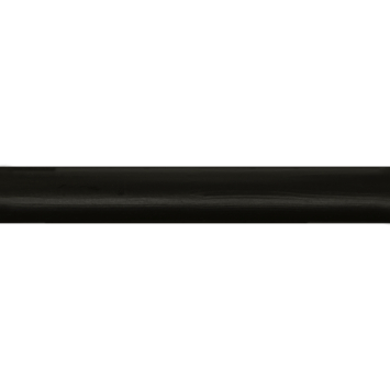 Kwartrond grenen gelakt zwart 16x16mm 270cm