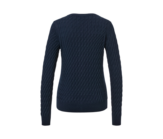 Zopfstrickpullover, dunkelblau